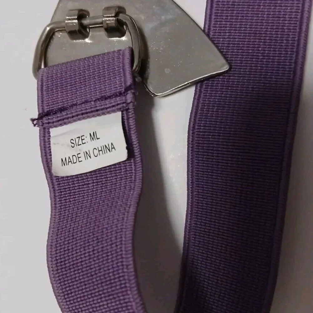 Purple Bow Metal Buckle Belt Size Medium